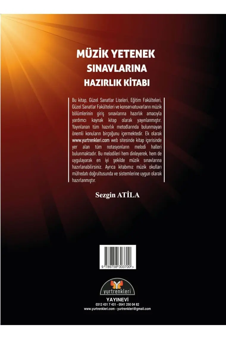 Yurtrenkleri Yayınevi Müzik Yetenek Sınavlarına Hazırlık Kitabı