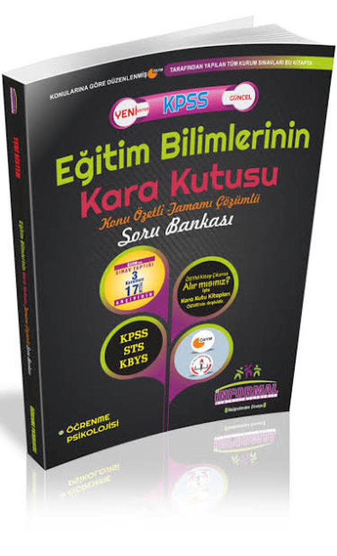 İnformal Yayınları Eğitim Bilimlerinin Kara Kutusu Konu Özetli - Tamamı Çözümlü Sor Bankası Öğrenme Psikolojisi