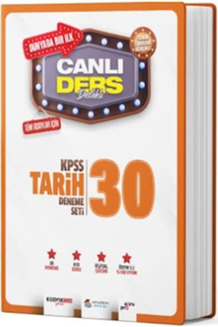 Akademi Denizi Yayınları Kpss Tarih Canlı Ders Süper 30 Deneme Seti