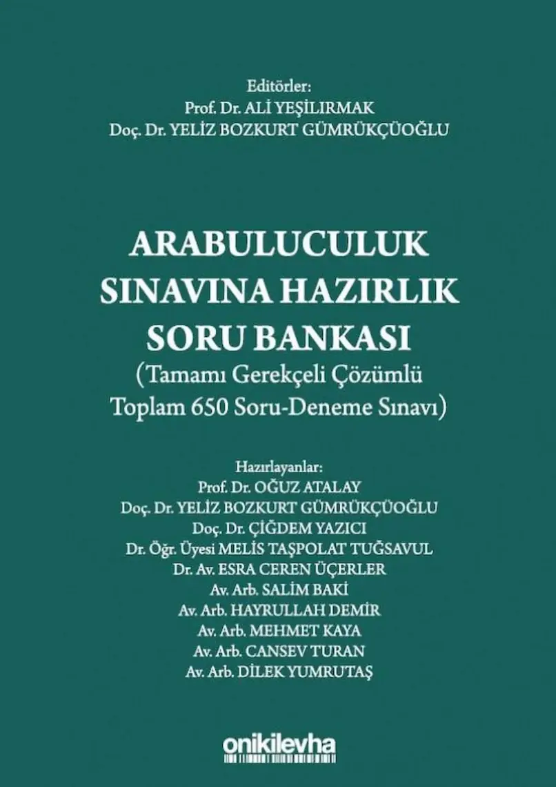 On İki Levha Yayınları Arabuluculuk Sınavına Hazırlık Soru Bankası