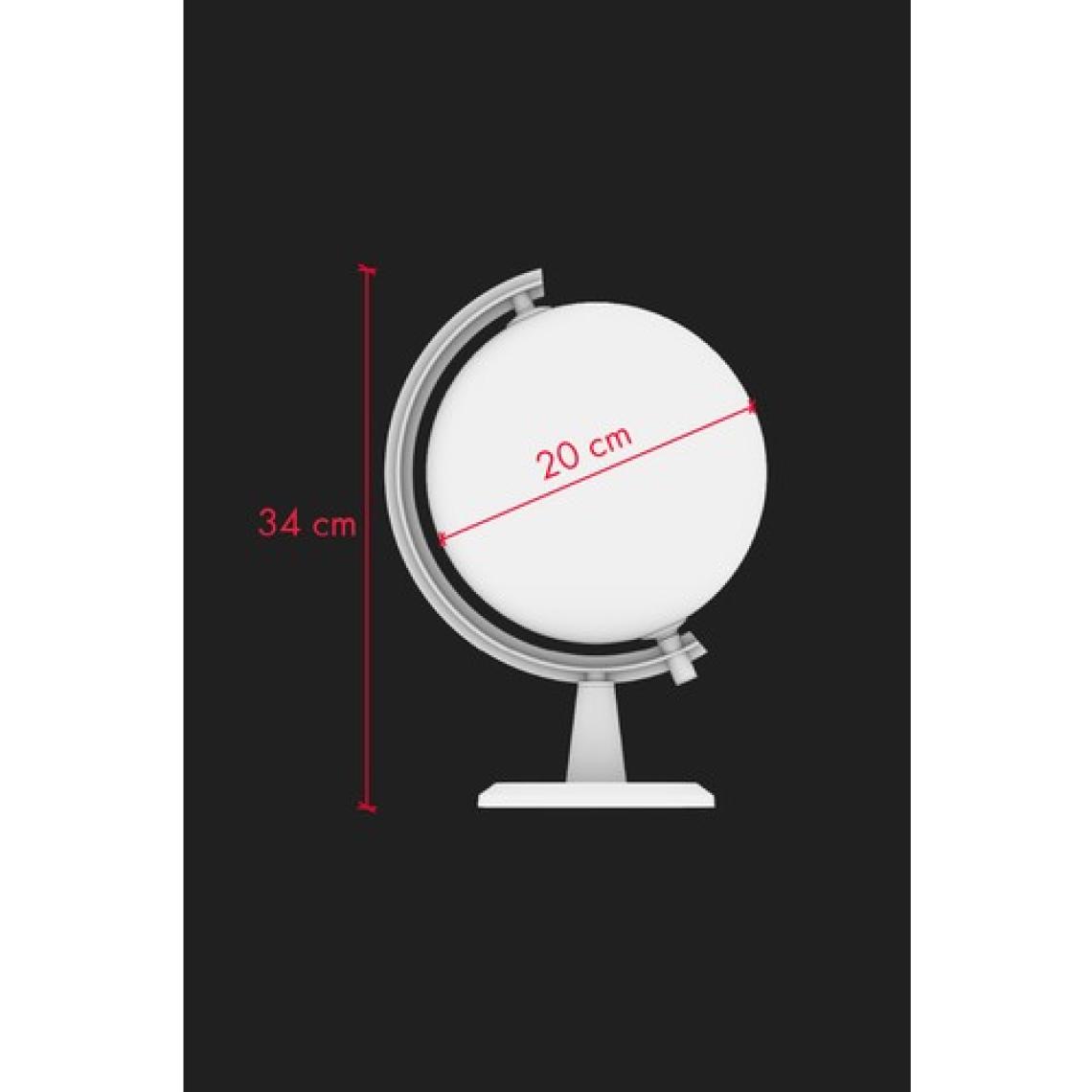 Gürbüz Yayınları Işıksız Fiziki Dünya Küresi Modern Seri 20 cm