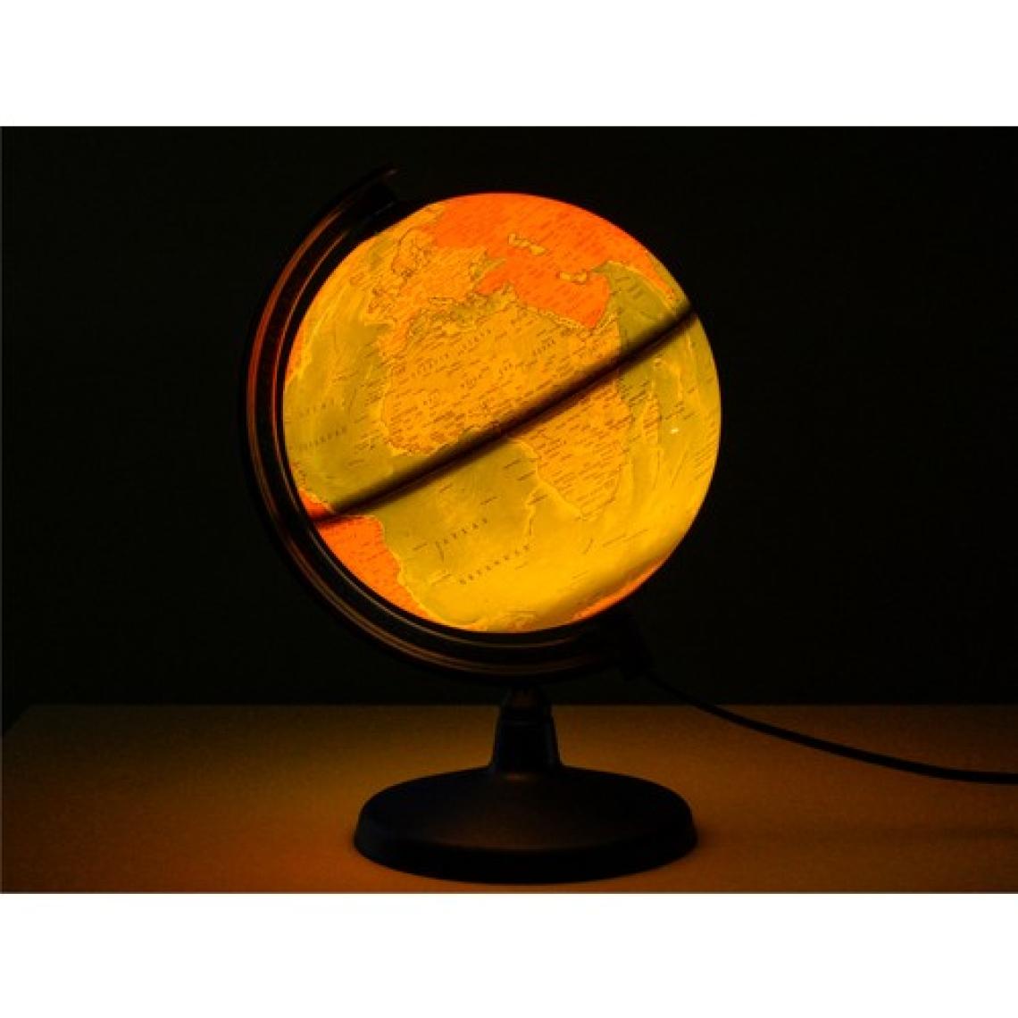 Artı  Işıklı 7 Renkli  Dünya Küre ( Yerküre )  26 cm