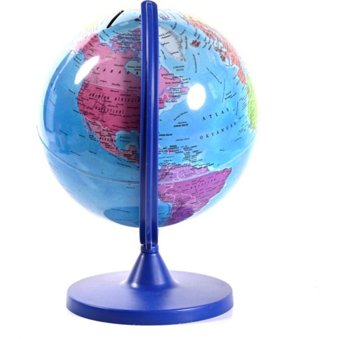 Artı Işıksız 7 Renkli Dünya Küre ( Yerküre )  16 cm