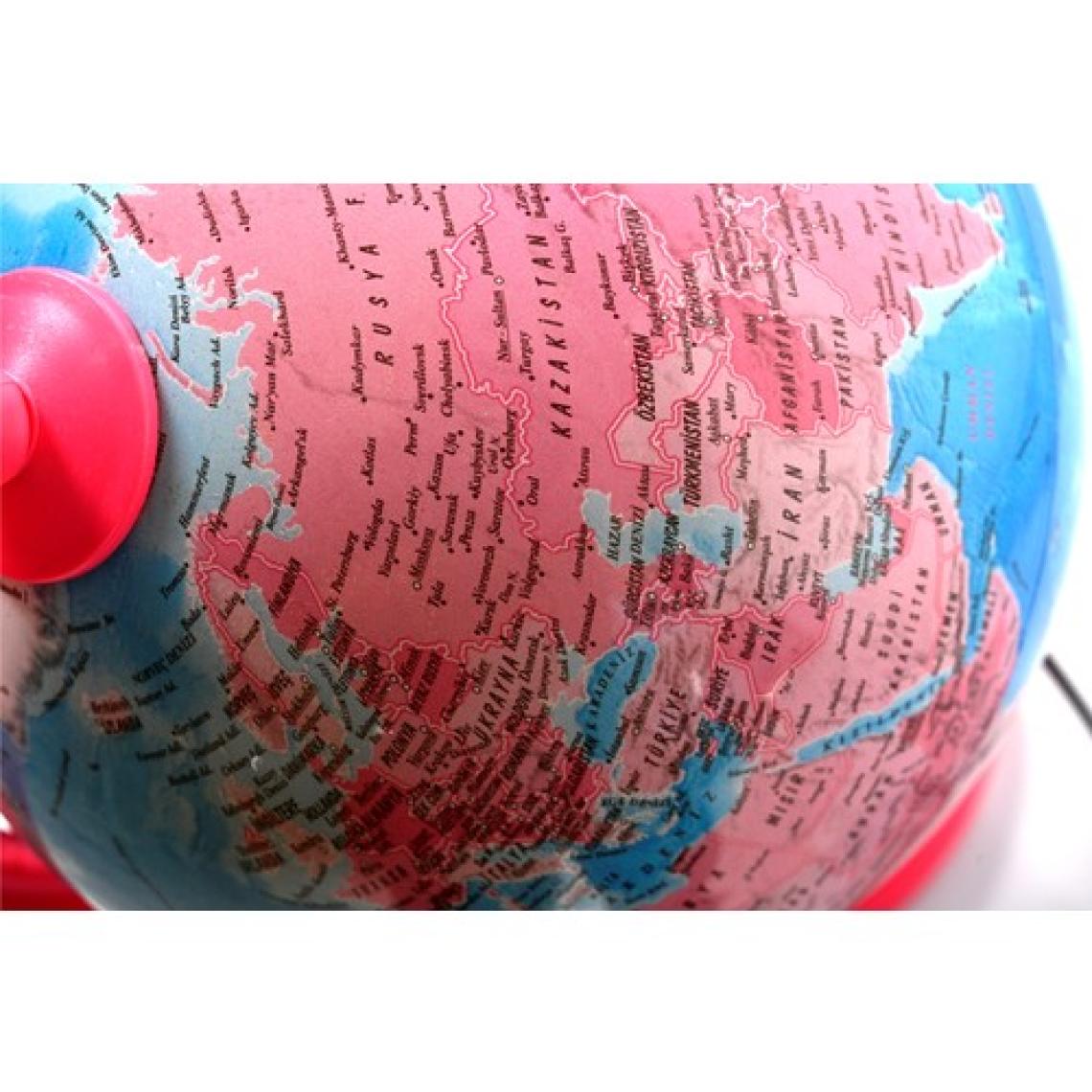 Artı  Işıklı Pembe Dünya Küre ( Yerküre )  20 cm