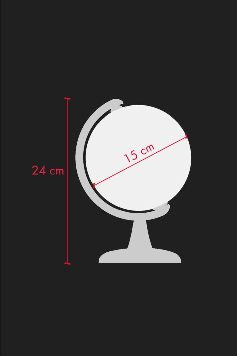 Gürbüz Yayınları My World Globe + Puzzle (15 cm GLOBE-100 Pcs Puzzle)
