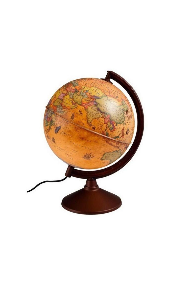 Globe Işıklı Antik Küre 26cm
