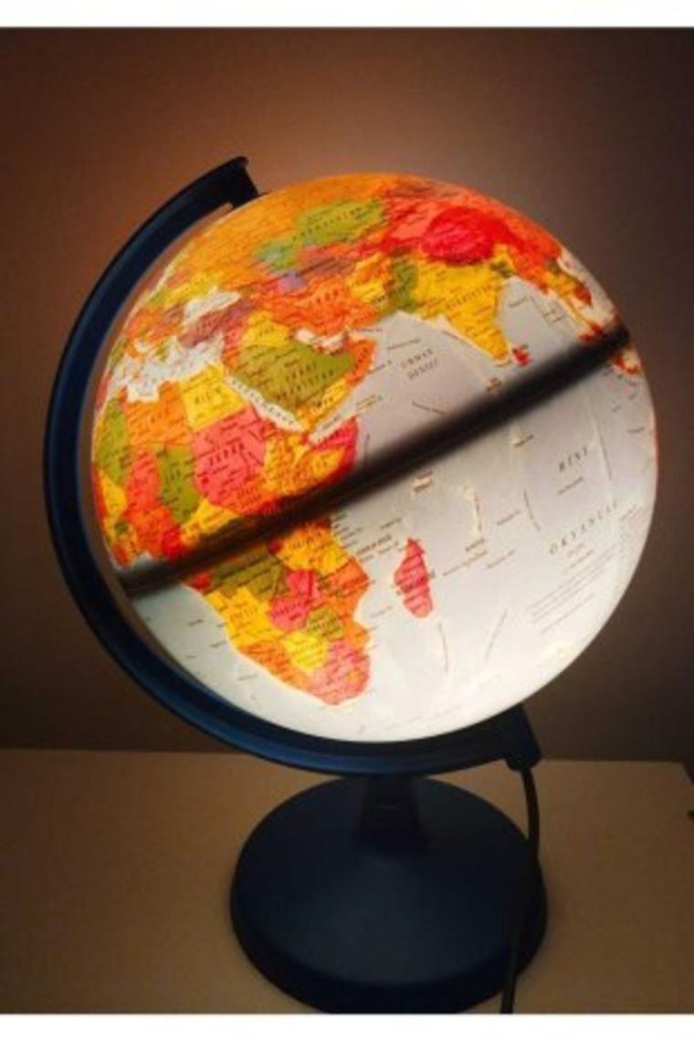 Işıklı Fiziki Siyasi Harita Dünya Küresi 30cm 41301