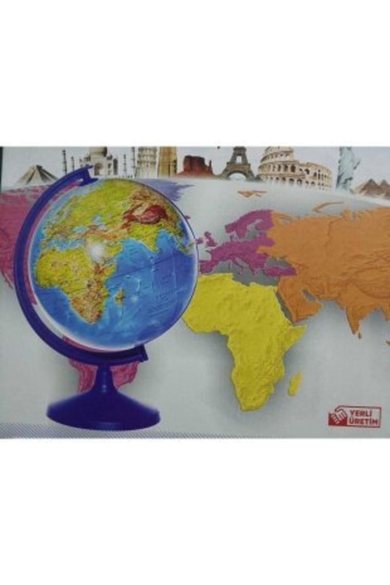 Işıklı Fiziki Siyasi Harita Dünya Küresi 30cm 41301
