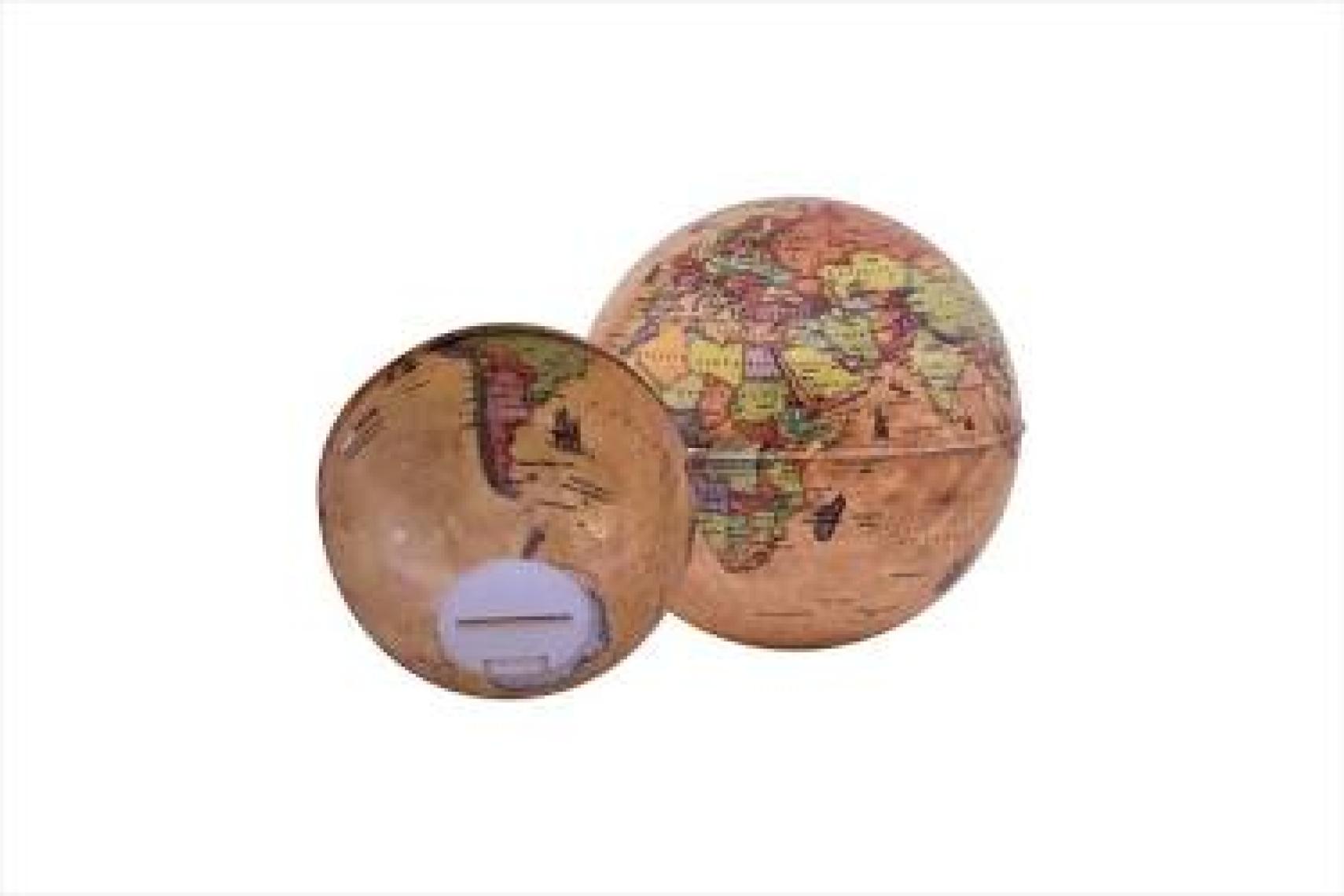 Gürbüz Dünya Kumbara Küre 10cm-Antik