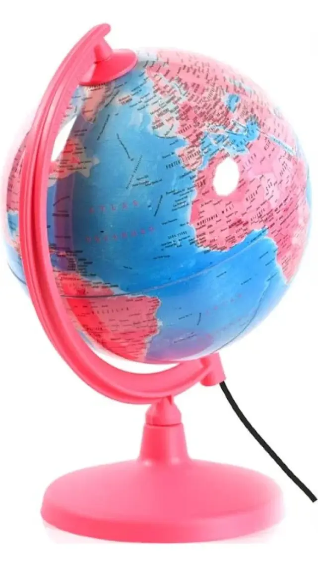 Artı Pembe Dünya Küre Yerküre  20 cm