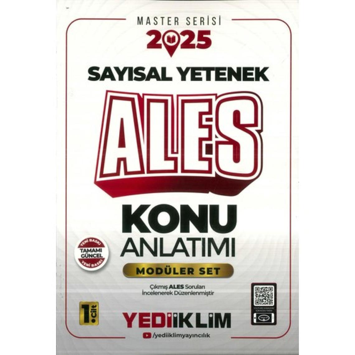 Yediiklim Yayınları 2025 ALES Sayısal Sözel Yetenek Konu Anlatımı ve 5 Deneme Modüler Set