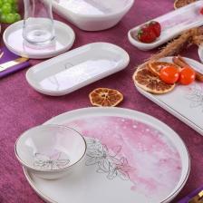 Adore 6 Kişilik 31 Parça Pembe Beyaz Çiçekli Kahvaltı Takımı 12212