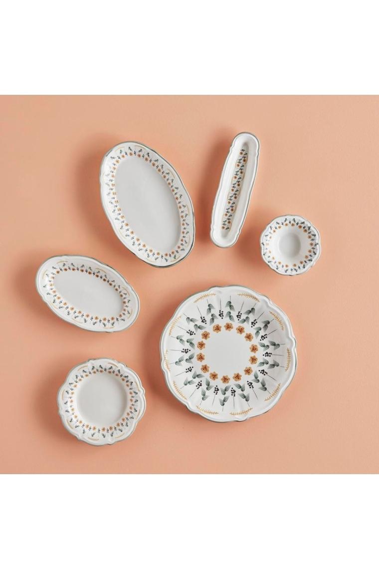 Adelina Stoneware 26 Parça 6 Kişilik Kahvaltı Takımı Yeşil