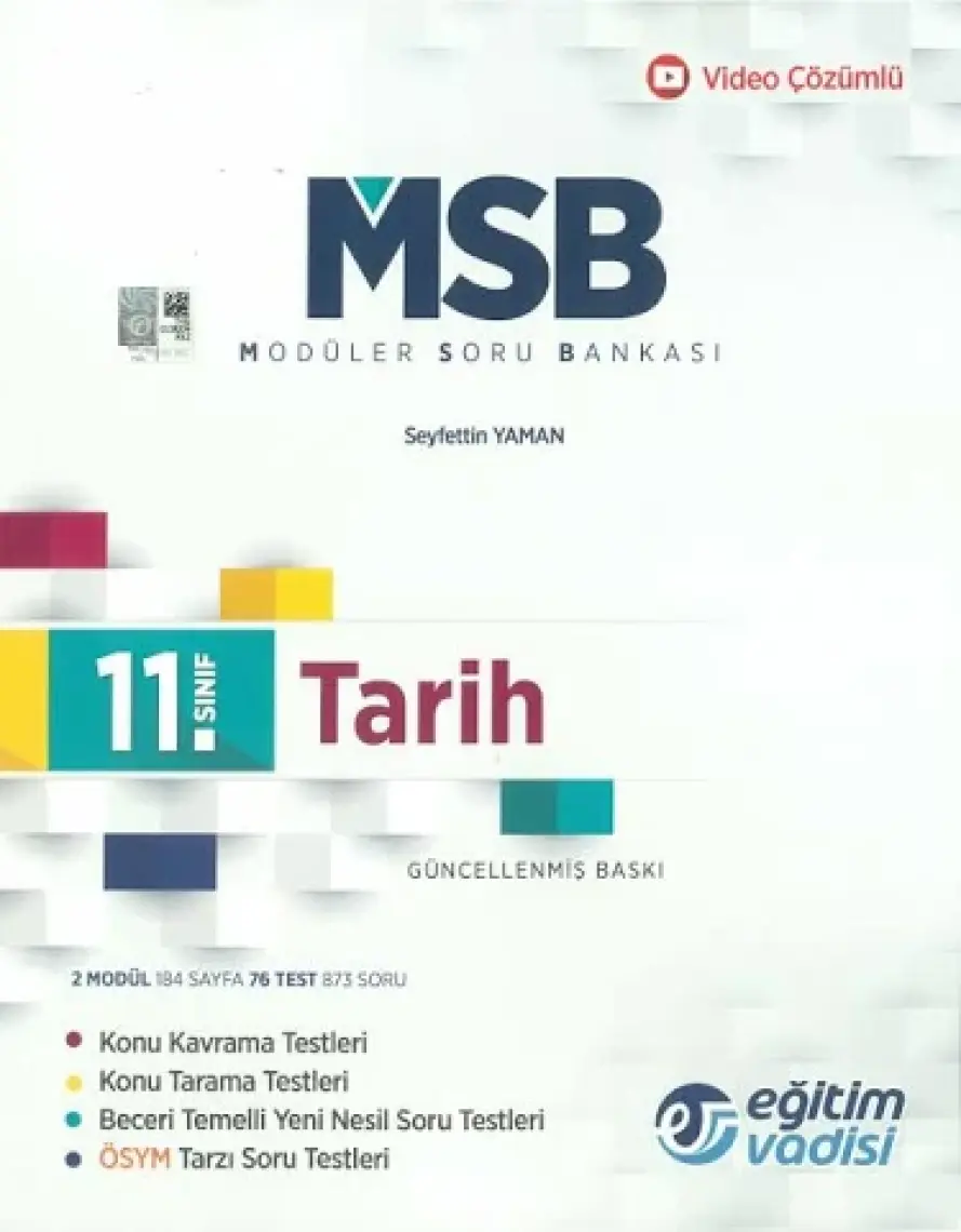 Eğitim Vadisi Yayınları 11.Sınıf Tarih Modüler Soru Bankası