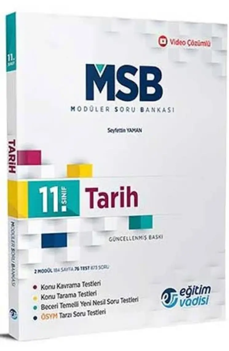 Eğitim Vadisi Yayınları 11.Sınıf Tarih Modüler Soru Bankası
