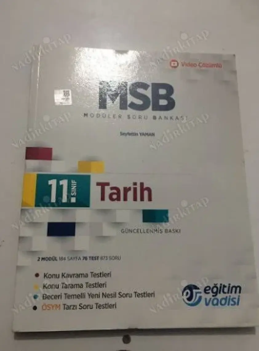 Eğitim Vadisi Yayınları 11.Sınıf Tarih Modüler Soru Bankası