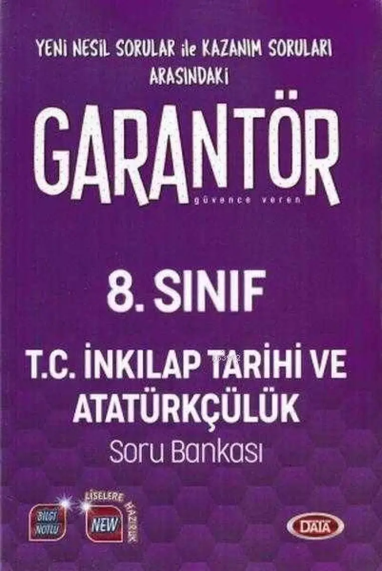 Data Yayınları 8. Sınıf Garantör İnkilap Tarihi Ve Atatürkçülük Soru Bankası
