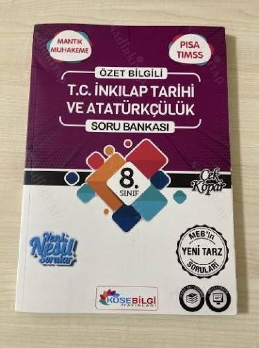 Köşebilgi Yayınları 8.Sınıf Özet Bilgili T.C. İnkılap Tarihi ve Atatürkçülük Soru Bankası