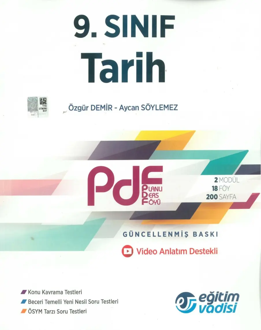 Eğitim Vadisi Yayınları 9.Sınıf PDF Tarih Video Anlatım Destekli