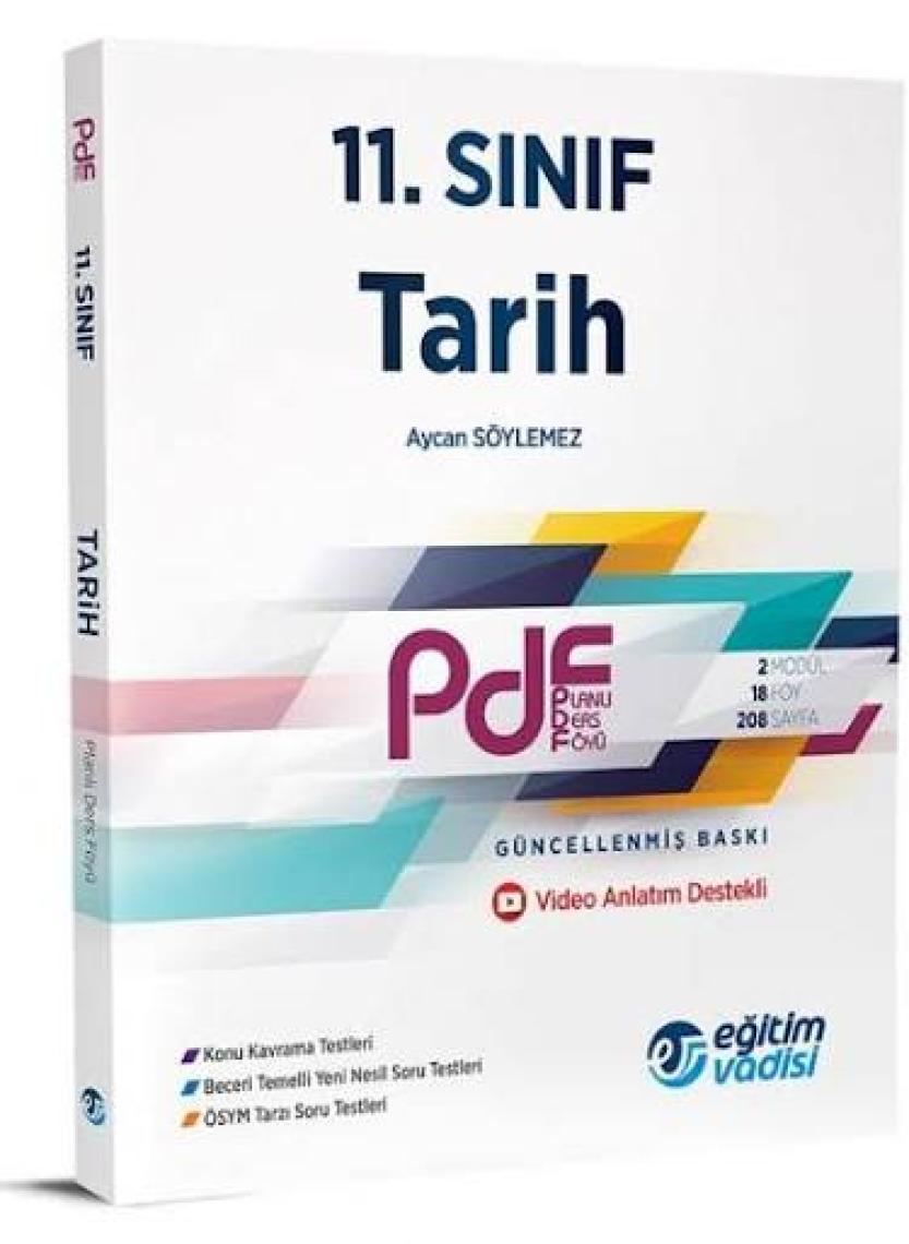 Eğitim Vadisi Yayınları 11.Sınıf PDF Tarih Video Anlatım Destekli
