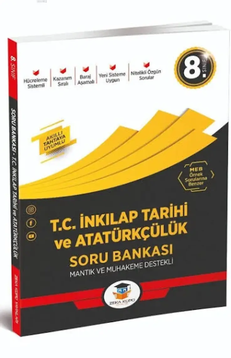 8.Sınıf T.C. İnkilap Tarihi Ve Atatürkçülük Soru Bankası Zeka Küpü Yayınları