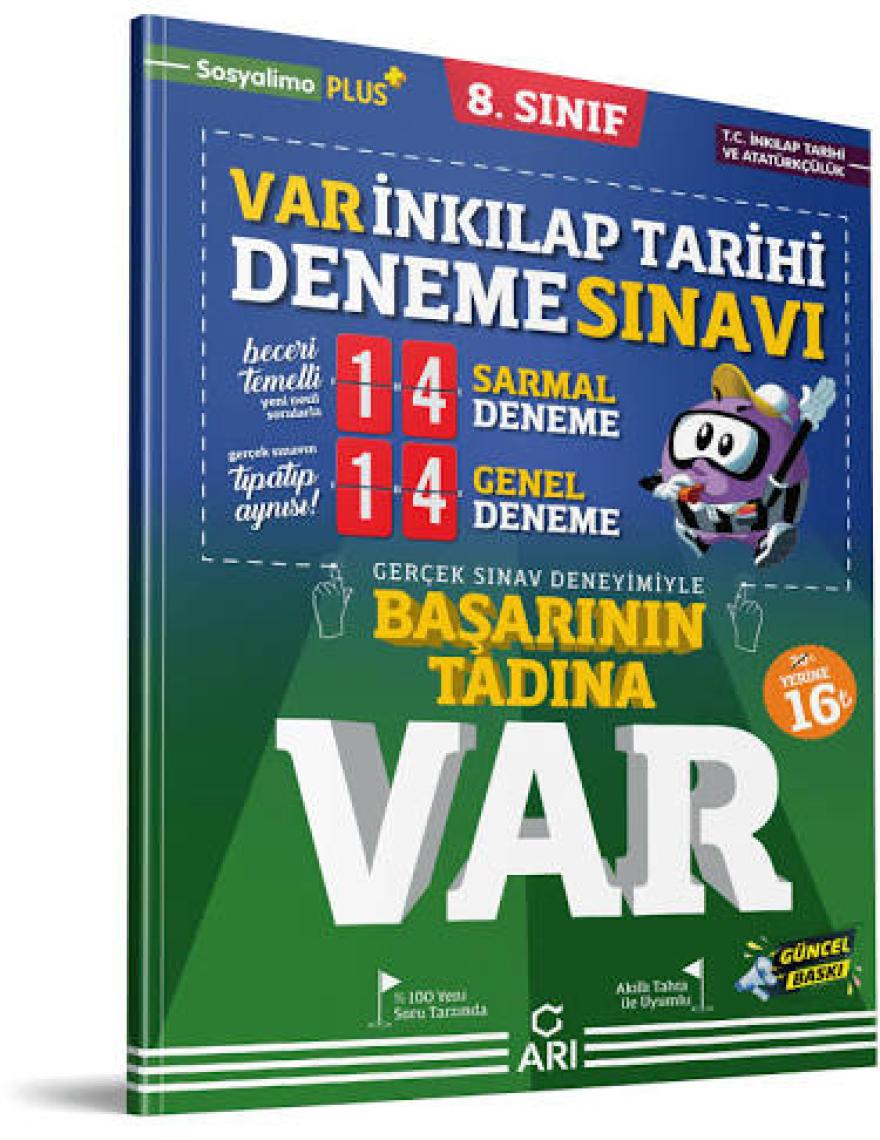 Arı Yayıncılık 8.Sınıf İnkılap Tarihi ve Atatürkçülük Deneme
