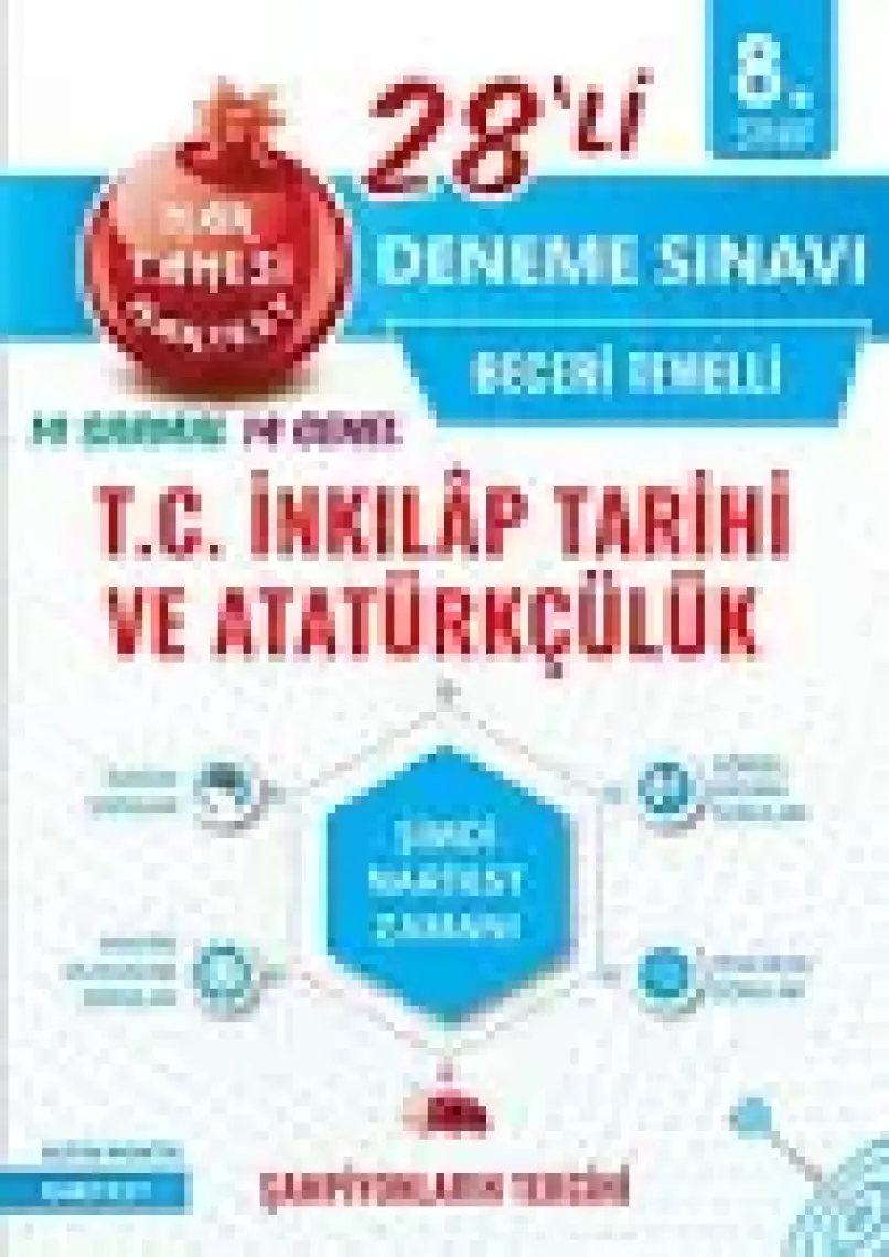 Nartest Yayınevi 8. Sınıf Nar Tanesi T.C. İnkılap Tarihi 28 Deneme Sınavı - 2020