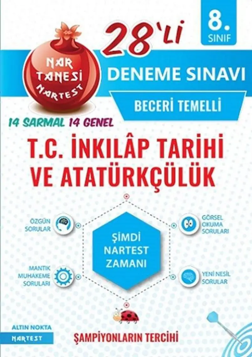 Nartest Yayınevi 8. Sınıf Nar Tanesi T.C. İnkılap Tarihi 28 Deneme Sınavı - 2020