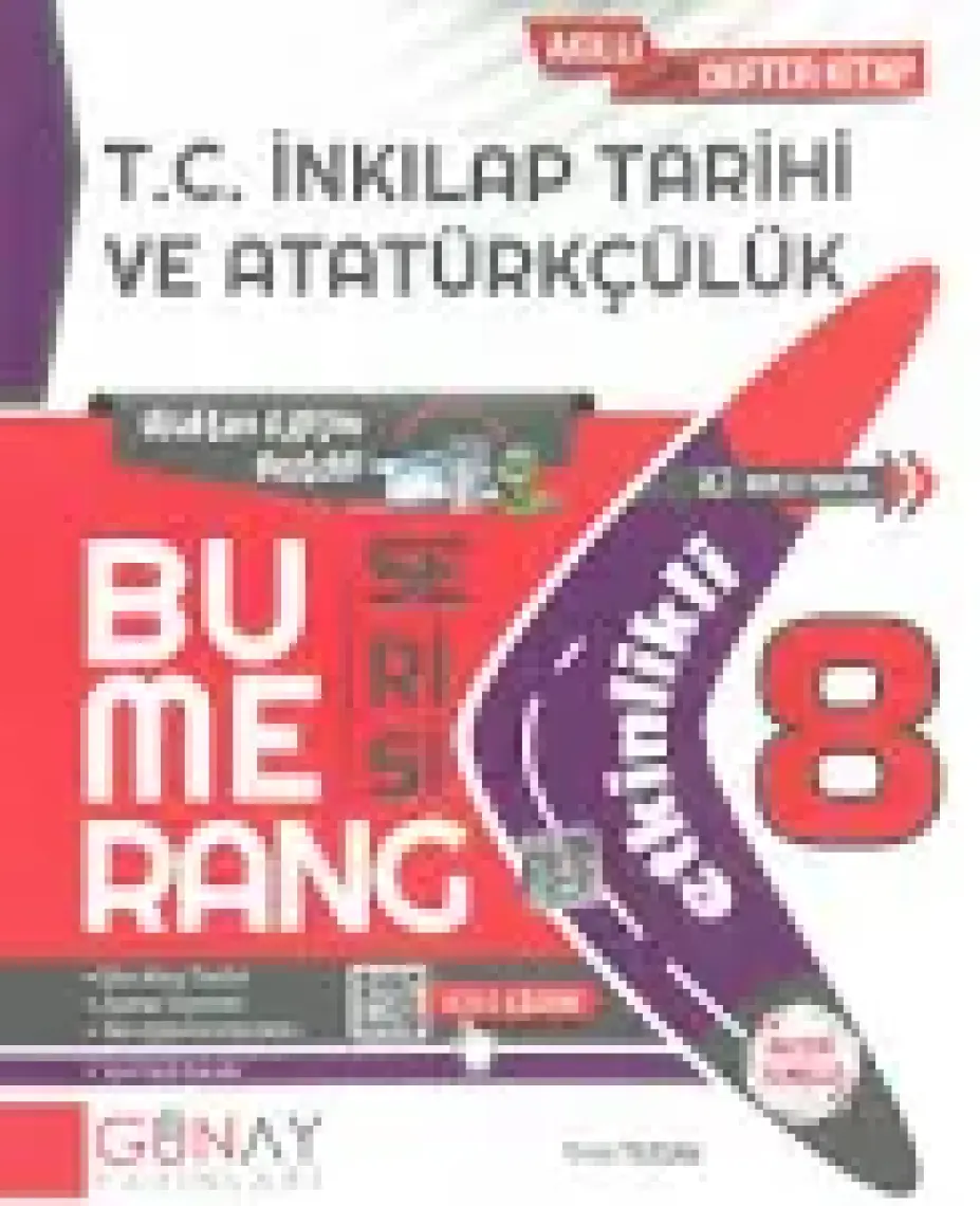 Günay Yayınları Gün&Ay Yayınları 8. Sınıf Bumerang Etkinlikli T.C. İnkılap Tarihi ve Atatürkçülük