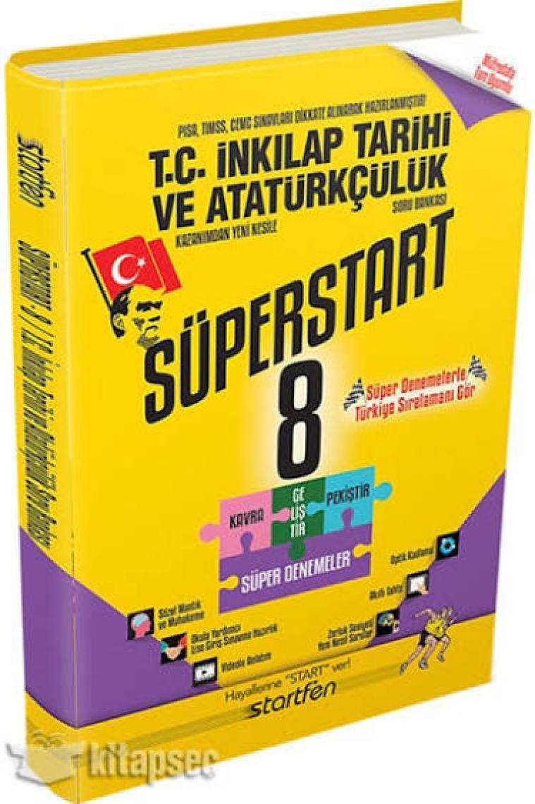 Startfen Yayınları 8. Sınıf T.C. İnkılap Tarihi ve Atatürkçülük Süperstart Soru Bankası