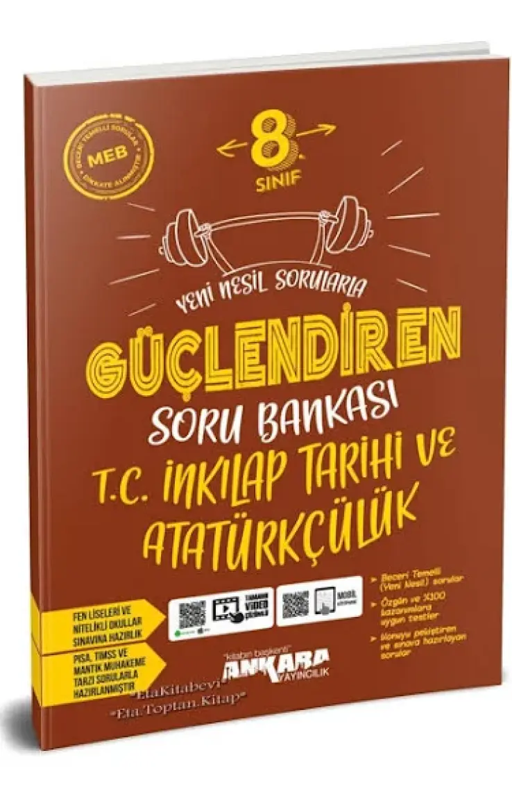 Ankara Yayıncılık 8. Sınıf İnkılap Tarihi Güçlendiren Soru Bankas