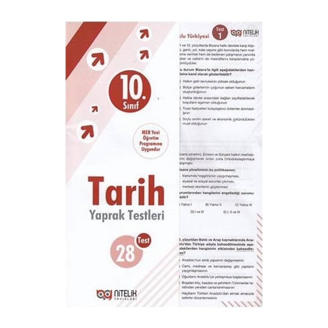 Nitelik Yayınları 10. Sınıf Tarih Yaprak Test