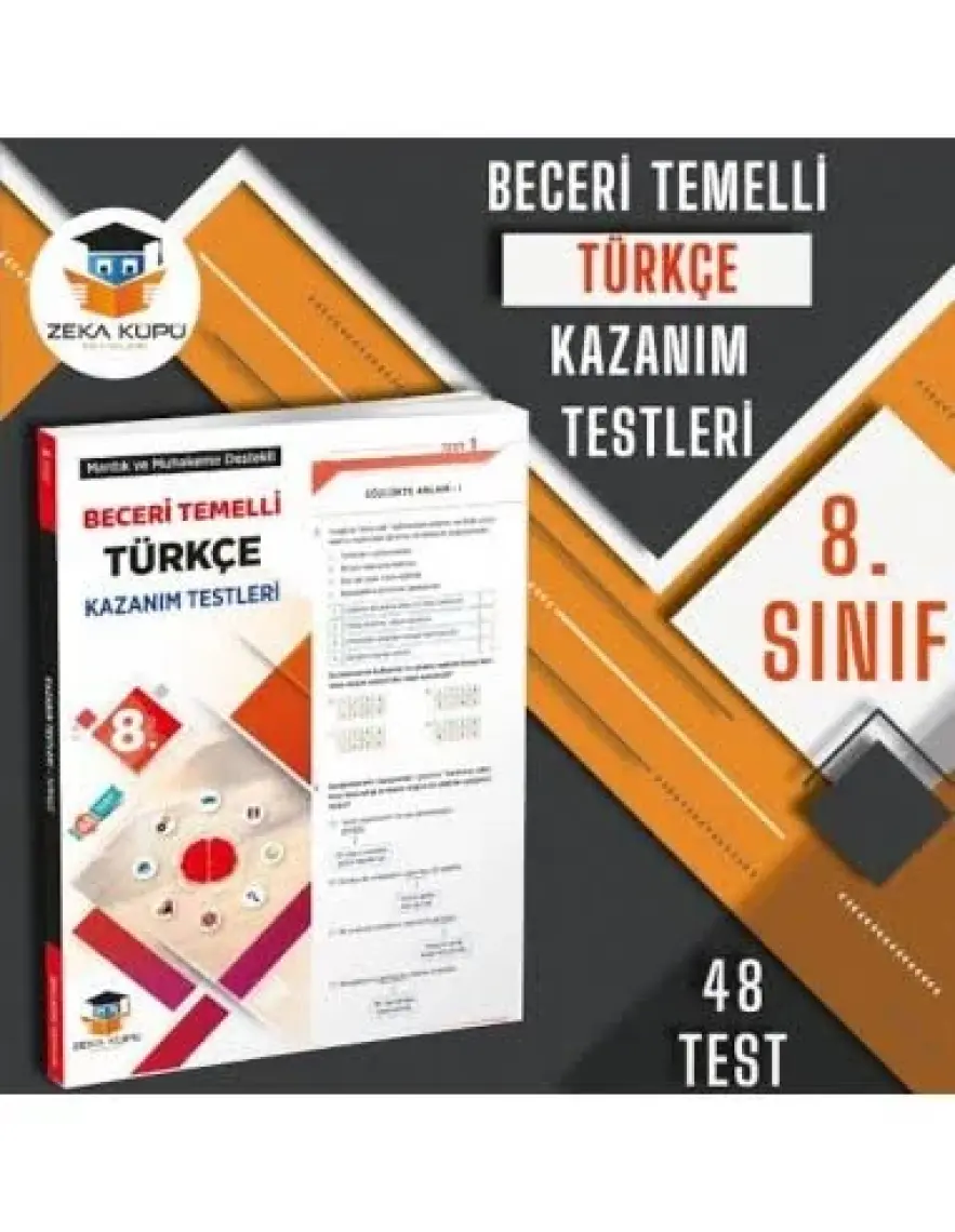 Zeka Küpü Yayınları 8.Sınıf LGS Türkçe Beceri Temelli Kazanım Testleri