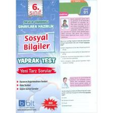Bulut Eğitim ve Kültür Yayınları Eğitim 6. Sınıf Sosyal Bilgiler Çek Kopar Yaprak Test
