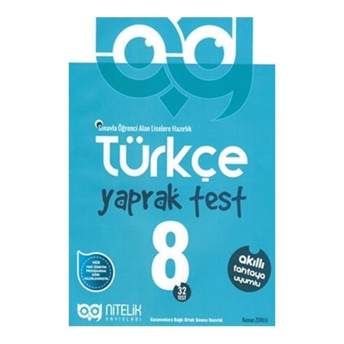 Nitelik Yayınları 8. Sınıf Türkçe Yaprak Test