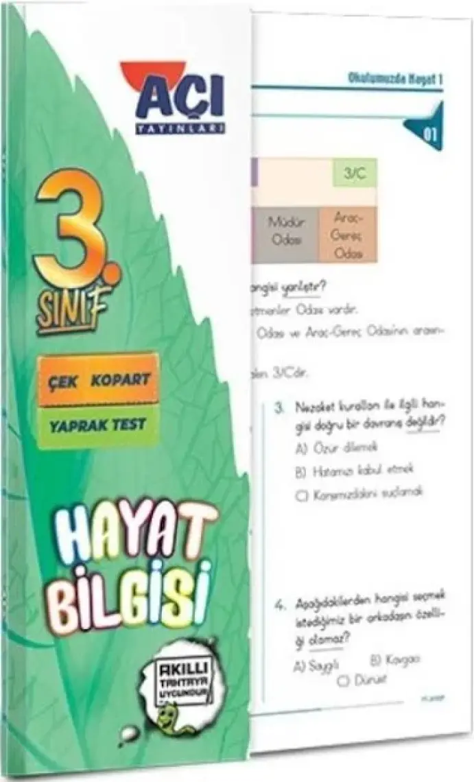Açı Yayınları 3. Sınıf Hayat Bilgisi Çek Kopart Yaprak Test