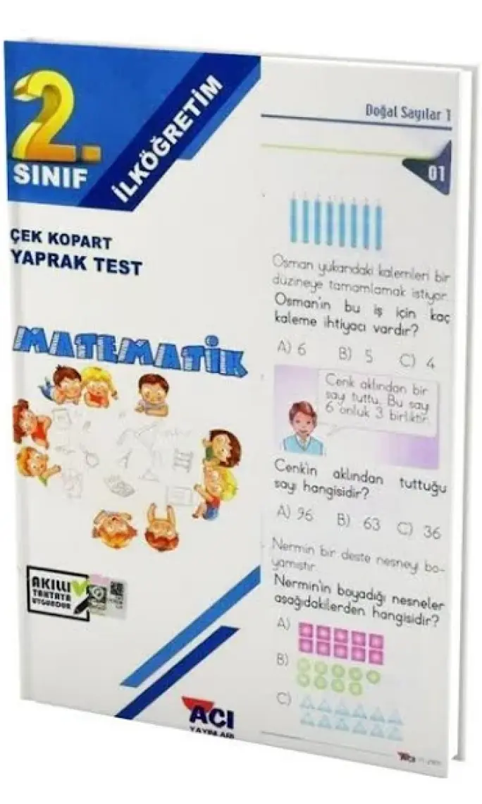 Açı Yayınları 2. Sınıf Matematik Çek Kopart Yaprak Test