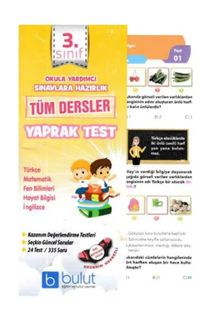 Bulut Eğitim ve Kültür Yayınları Eğitim 3. Sınıf Tüm Dersler Yaprak Test