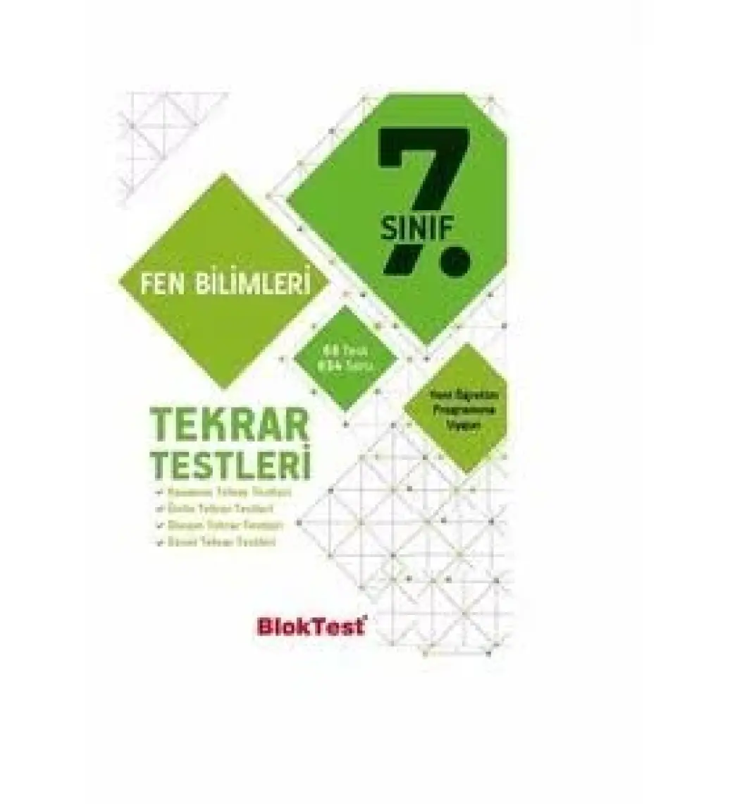 Bloktest Yayınları 7.sınıf Fen Bilimleri Tekrar Testleri
