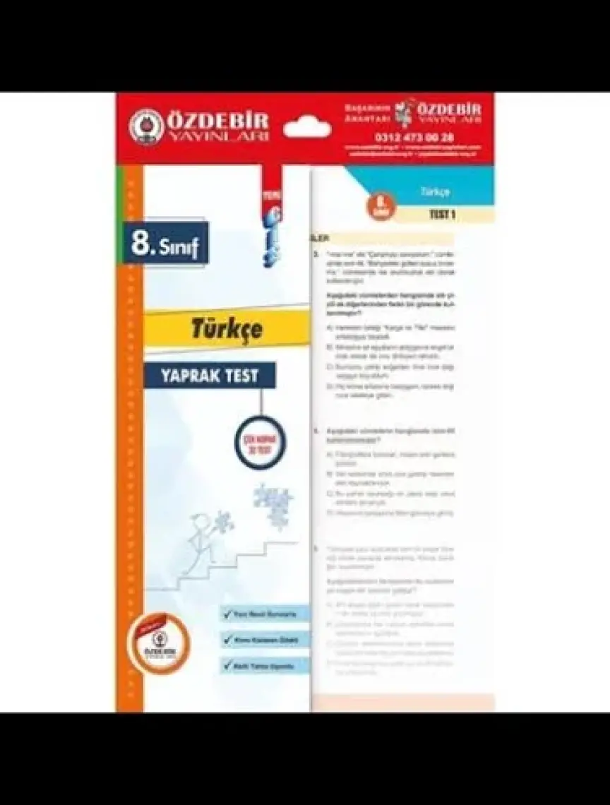 Özdebir Yayınları Lgs 8.Sınıf Türkçe / Matematik Yaprak Test