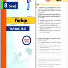 Özdebir Yayınları Lgs 8.Sınıf Türkçe / Matematik Yaprak Test