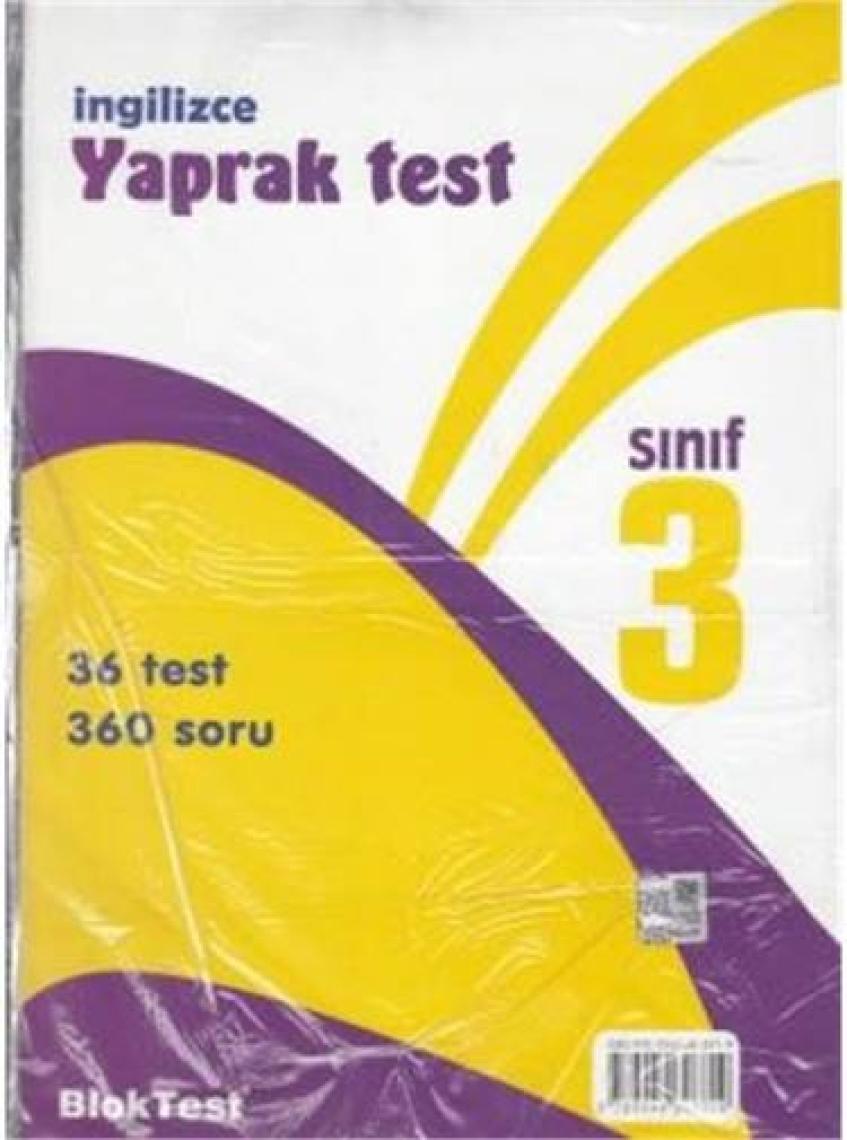 Bloktest Yayınları 3. Sınıf İngilizce Yaprak Test