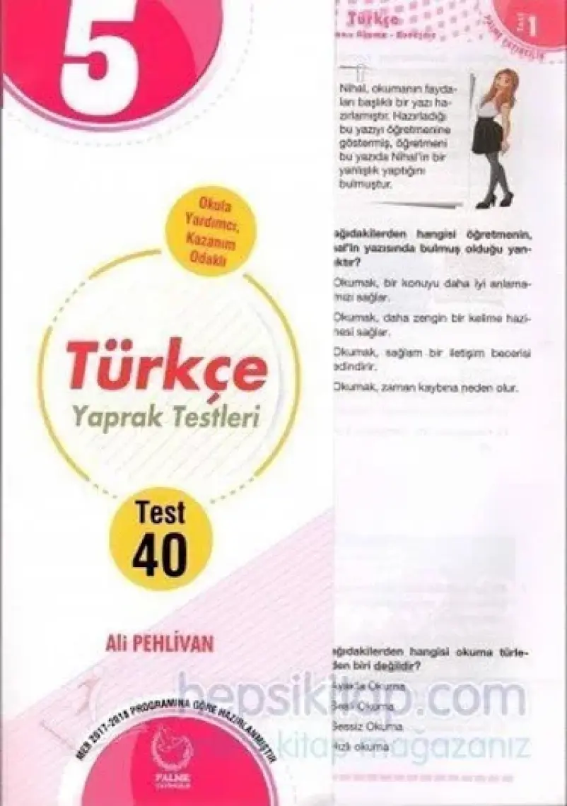 Palme Yayıncılık 5. Sınıf Türkçe Yaprak Test (40 Test)