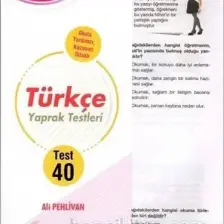 Palme Yayıncılık 5. Sınıf Türkçe Yaprak Test (40 Test)