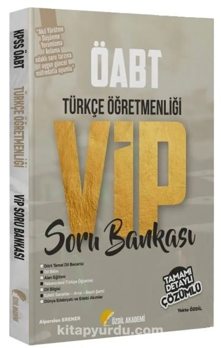 Özdil Akademi Öabt Türkçe Öğretmenliği Vıp Soru Bankası Çözümlü - Özdil Akademi Yayınları