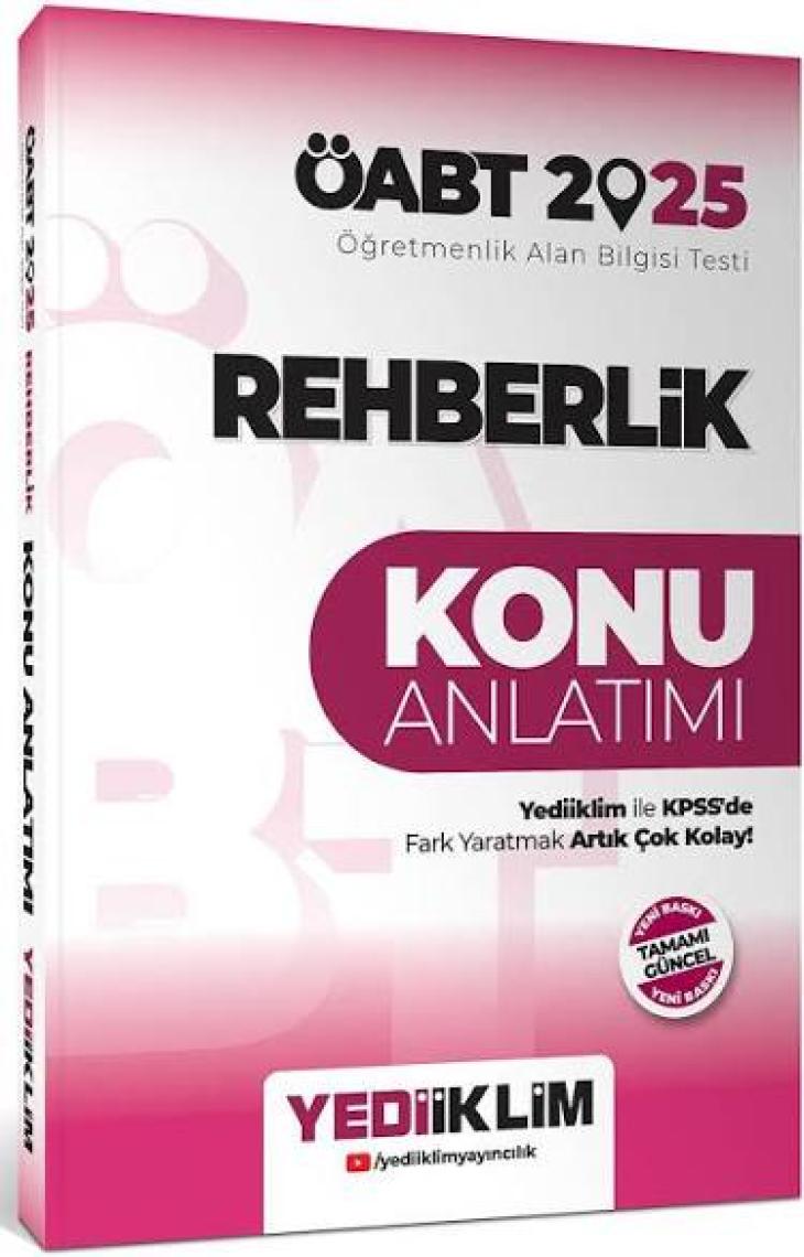 Yediiklim Yayınları 2025 ÖABT Rehberlik Konu Anlatımı