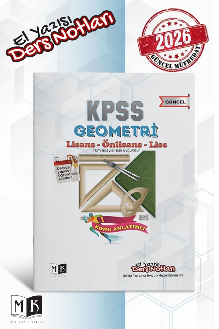 Mk Yayıncılık 2024 KPSS Geometri El Yazısı Ders Notları Kitabı