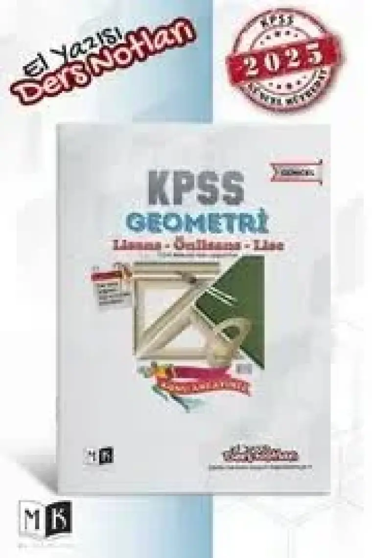 Mk Yayıncılık 2024 KPSS Geometri El Yazısı Ders Notları Kitabı