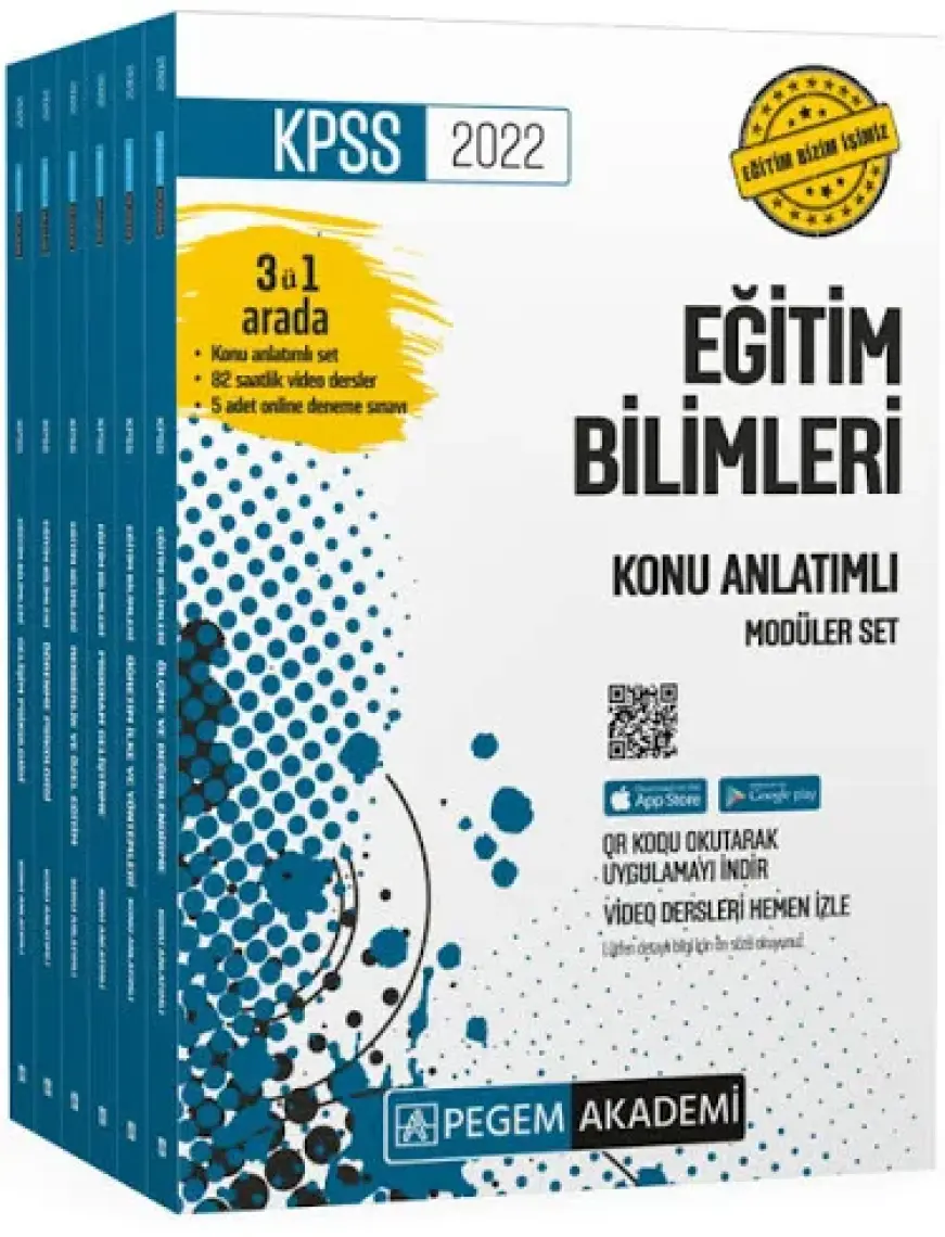 Pegem Akademi Yayıncılık KPSS Eğitim Bilimleri Video Destekli Konu Anlatımlı Modüler Set 2020 - 6 Kitap