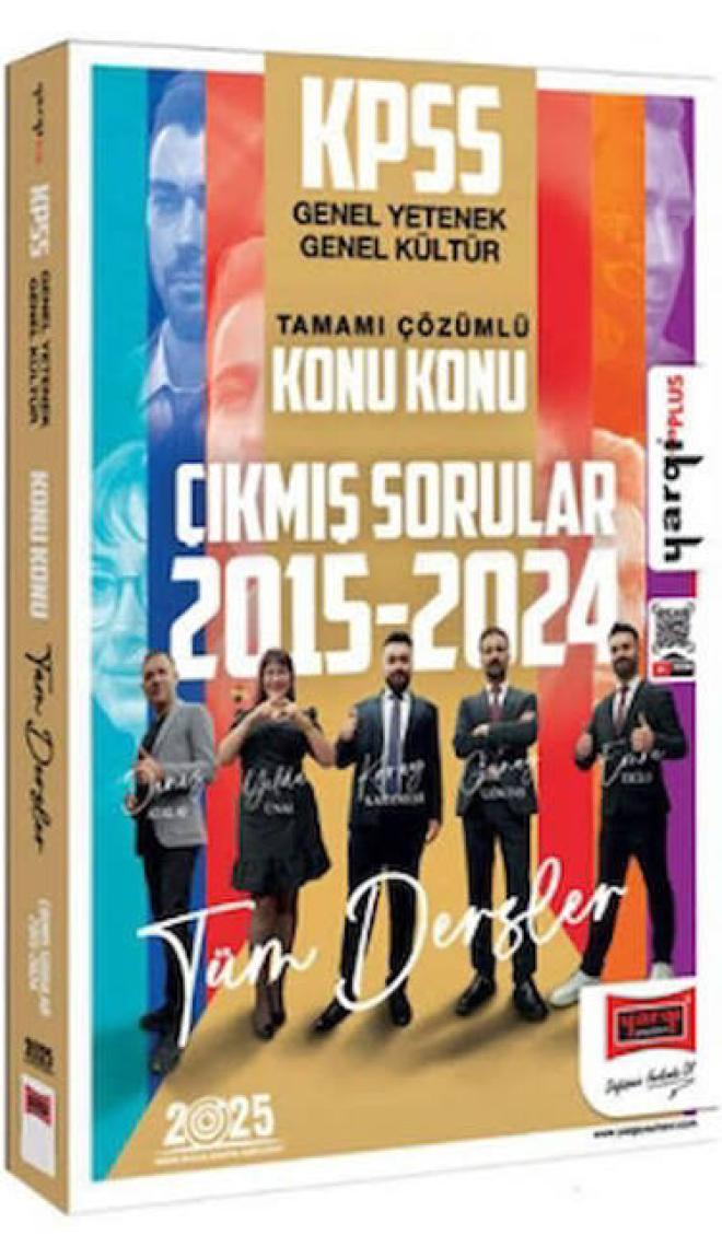 Yargı Yayınevi 2025 KPSS GK-GY 2015-2024 Tamamı Çözümlü Konu Konu Çıkmış Sorular